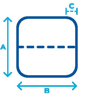 how to measure a square hot tub with rounded corners