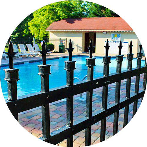 steel pool fence